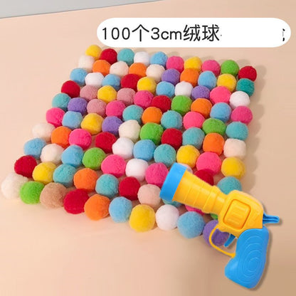 Interactive Cat Toy with Plush Ball Launcher