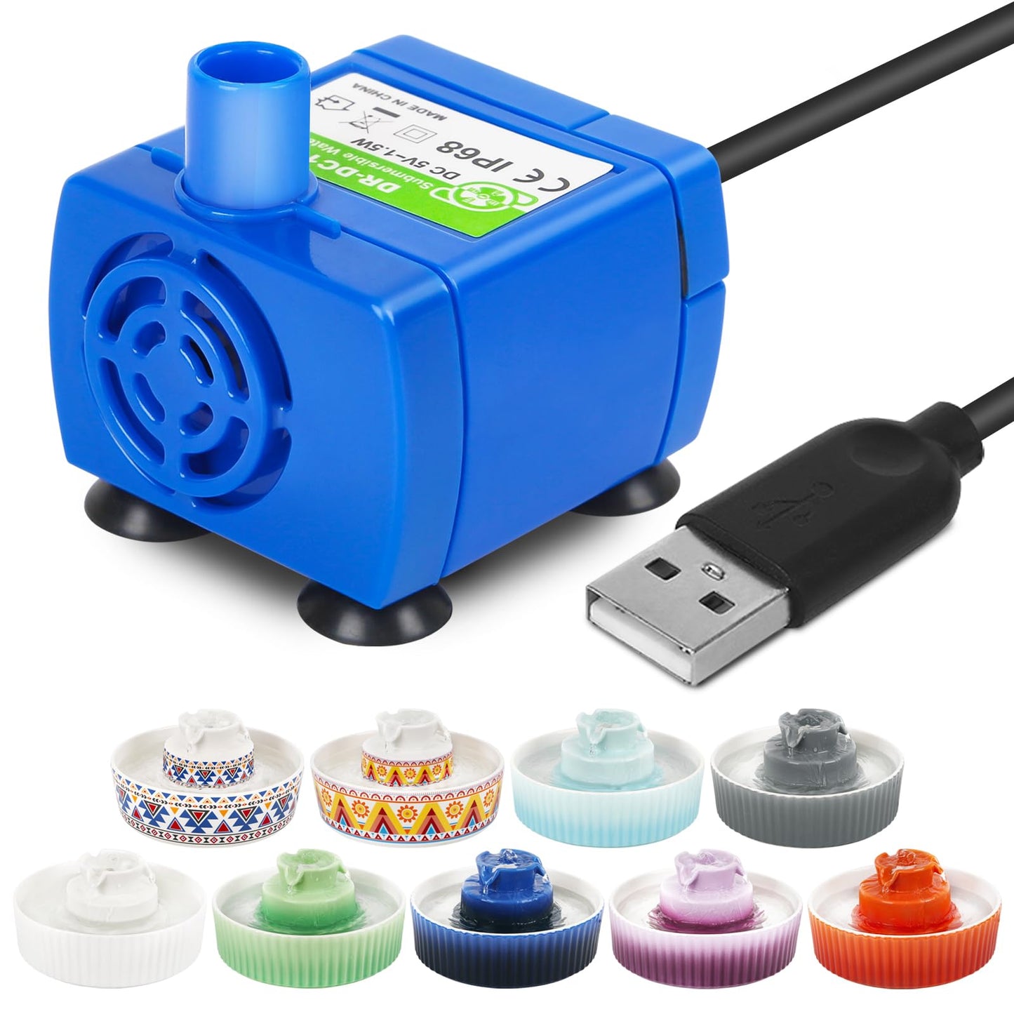 Lawfery Replacement Pump for Ceramic Cat Water Fountain
